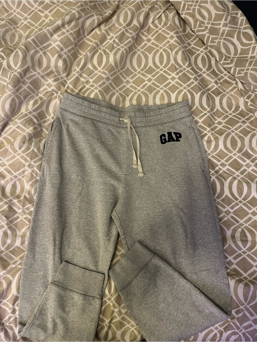 GAP Light Gray Drawstring Sweatpants with Logo